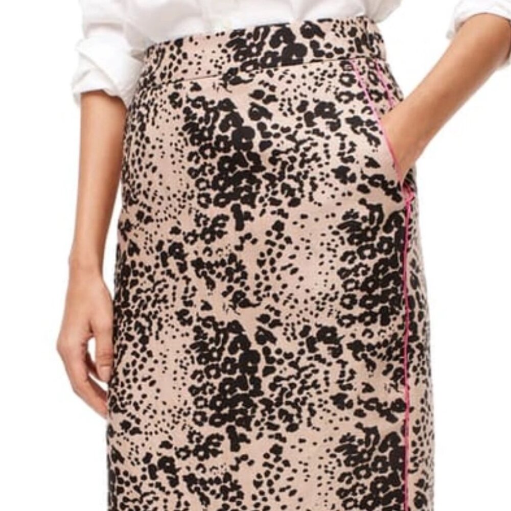 J. Crew Pencil Skirt in Leopard Print